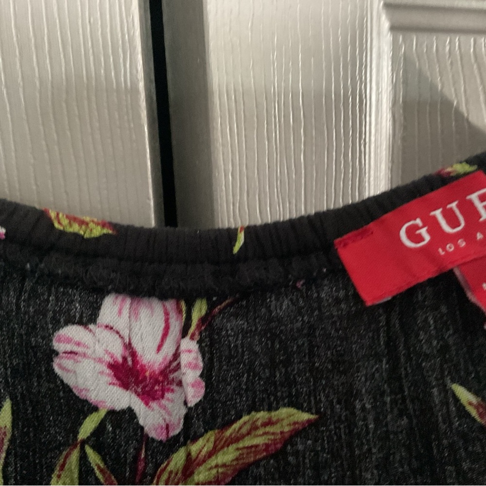 Guess Black and Red Floral Jumpsuit - Picture 3 of 5